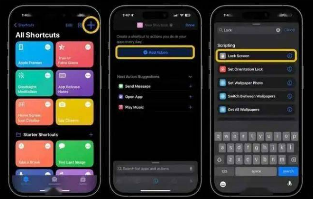 邹城苹果14锁屏维修店分享iPhone14升级iOS16.4后如何创建锁屏快捷方式 